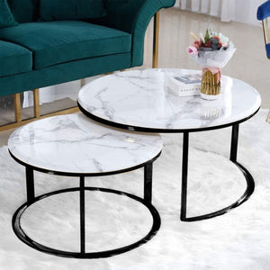Double table basse en marbre – Élégance moderne à -45 % stock limité!! Montage + livraison gratuit!!