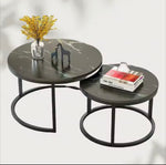 Charger l&#39;image dans la galerie, 🖤✨ Double Table Basse en Marbre 🪨 – Élégance &amp; Gain de Place
