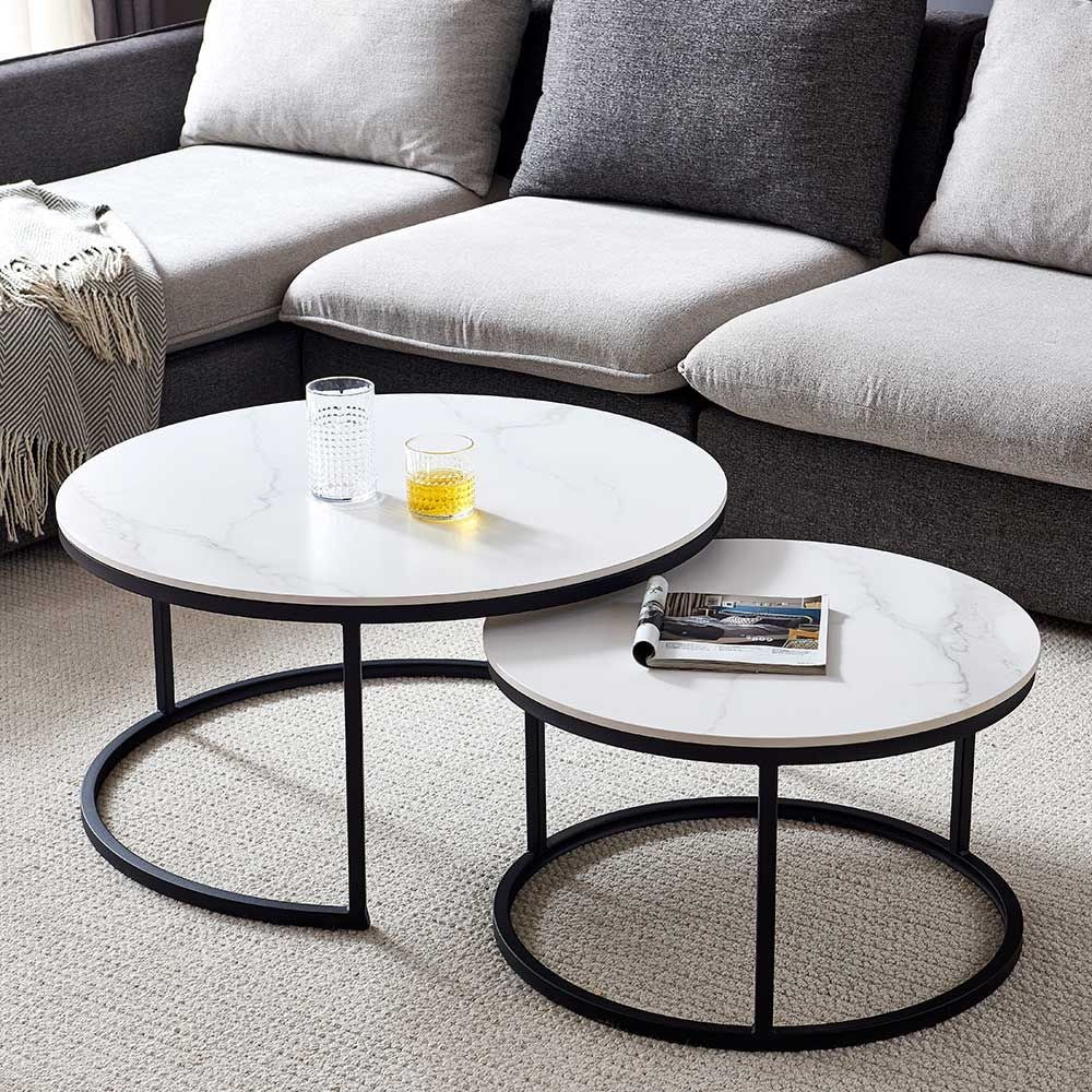 Double table basse en marbre – Élégance moderne à -45 % stock limité!! Montage + livraison gratuit!!
