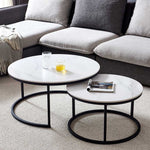 Charger l&#39;image dans la galerie, Double table basse en marbre – Élégance moderne à -45 % stock limité!! Montage + livraison gratuit!!
